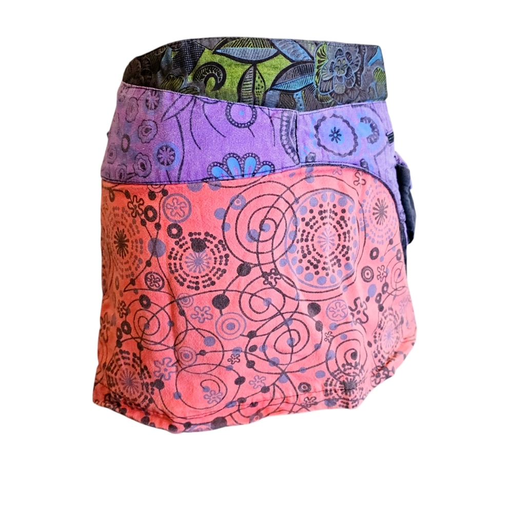 Patchwork Adjustable Mini Skirt With Bum Bag - Hi… - image 3